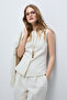 Carolıne Women's Blouse Vest Ecru - 2