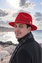 Men's Seasonal Vintage Red Fedora Hat |   Stylish Felt Fedora Design with Belt