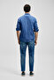 Pitaya Men's Linen Shirt Comfort Fit Cobalt Blue - 6