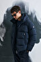 Tommy Goose Feather Men's Coat Navy Blue - 4