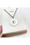 silver Minimalist Moon Star Round Pendant Necklace Couple Street Niche Jewelry Accessories Birthday - 2