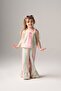 100% Cotton Flared Muslin Fabric Girls' Loose-Fit Trousers - 3