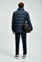 Rıld Goose Feather Men's Coat Navy Blue - 6
