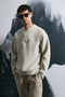 Dark Men's Sweatshirt Ecru - 2