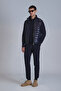 Glenn Goose Feather Men's Coat Navy Blue - 4