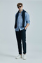 Alfred Men's Linen Cotton Shirt Regular Fit Blue