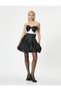 Satin Balloon Mini Dress with Bow Detail