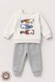 Unisex Baby Confused Teddy Bear Printed 100% Cotton 6-9-12 Months Top and Bottom 2-Piece Baby Set