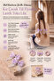 Girl's Tulle Bow Elastic Buckle Lilac - 3