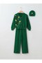 Girl's New Year Themed Knitwear Cardigan Beret Trousers 3-Piece Set - 6