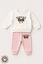 Baby Girl Ribbon Printed 100% Cotton 6-9-12 Months Top and Bottom 2-Piece Baby Girl Set