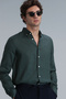Pitaya Men's Linen Shirt Comfort Fit Green - 5
