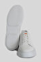 Tommy Men's Leather Sneaker Shoes White - 6