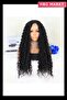 Afro Daa Black Medium Length Tulle Wig