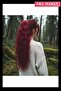 Tied Fluffy Daal Ponytail / Red