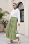 Ruffled Front Scalloped Sleeve Elasticated Blouse -White - 5