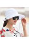 - Sea Hat with Uv Protection, Detachable Zipper - Bow on the Back - White Color - 3