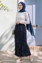 Pearl Satin Kraş Navy Blue Skirt