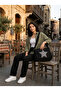 Unisex Star Detailed Flap Messenger Bag Black - 4