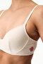 Cream Pink Wired Pointel Bra - 2