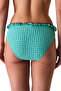 Slainie Gingham Patterned Ruffled Mid-Waist Bikini Bottom - 2