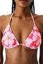 Annetta Minimal Triangle Floral Textured Bikini Top - 5