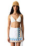 White Santorini Ethnic Patterned Skirt - 3