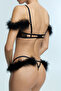 Black Reine Ruffled String Panties - 3
