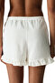 White Eva Ruffle Shorts - 2