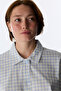 طقم بيجامة منقوشة بأكمام قصيرة من Blue Comfortable Club Gingham - 3
