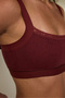 Burgundy Melange Adjustable Strap Crop Top - 4