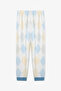 Off-White Boy's Juggling Baklava Patterned Pajama Set - 3