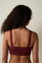 Burgundy Melange Adjustable Strap Crop Top - 5