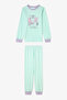 Girls' Retro Toy Pattern Cotton Long Sleeve 2-Piece Pajama Set - 5