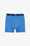Men's Blue Check Geometric Patterned 3-Piece Boxers - 2