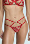 Bright Red Rhea Floral String Panties - 3