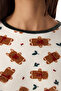 Off-White Gingerbread Long-Sleeve Thermal Pajama Set - 3