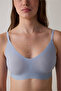 Traceless Light Blue Zerogram Seamless Bra Without Underwire - 6