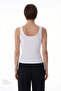 White Seamless Square Neck Top - 2
