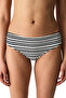 Ringel Striped Textured Mid-Waist Bikini Bottom