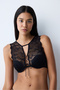 Eyelesh Black Bra with Halter Pads - 2