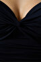 Shirred Black Bikini Top - 4
