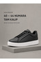 Men's Black Leather Casual Sneakers Sports Shoes - 6