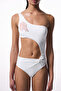 White Pearl Beaded Monokini - 3