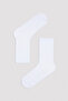 Basic Rib White 3-Piece Socks - 2