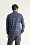 Long Sleeve Slim Fit Slim Fit Lumberjack Plaid Cotton Easy-Iron Shirt - 4