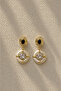 White Enamel Earrings - 2