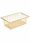 Shiny Gold Rectangular Basket Multi-Purpose Cabinet Organizer - 3