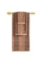 3-Piece Luxury Towel Set, 100% Cotton Jacquard Soft Absorbent Quick-Dry Bath Towel Set, Cherx, Zyon Yarn Dyed 3-Piece Towel Set Caramel