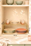 Shiny Gold Cabinet Organizer Wire Shelf Cup Plate Bowl Organizer Stainless Metal